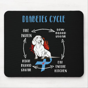 Fun Dachshund Diabetic Life Cycle Diabetes Awarene Mouse Mat