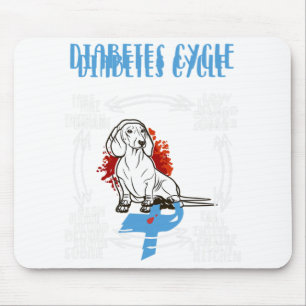 Fun Dachshund Diabetic Life Cycle Diabetes Awarene Mouse Mat