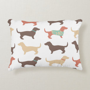 Fun Dachshund Dog Pattern Decorative Cushion