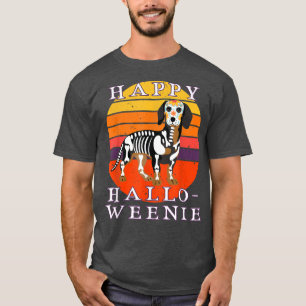 Fun Dachshund Halloween Weenie Dog Happy Hallowee T-Shirt
