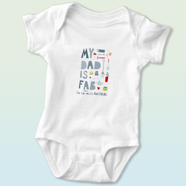 Fun Dad Baby Bodysuit (Fun My Dad is Fab  baby bodysuit)