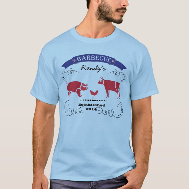 Fun Dad's Vintage Barbecue T-Shirt (Front)