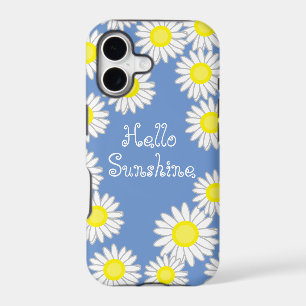 Fun Daisy Blue Yellow White Hello Sunshine