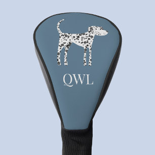 Fun Dalmatian Dog Monogram Golf Head Cover