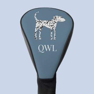 Fun Dalmatian Dog Monogram Golf Head Cover