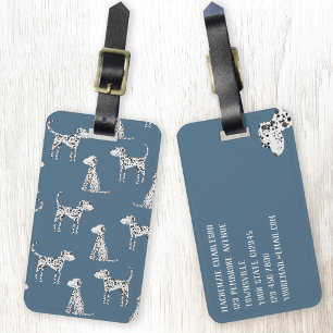Fun Dalmatian Dog Pattern Luggage Tag