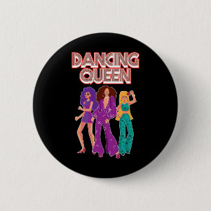 Fun Dancing Queen Disco Dance Club Party 1970s Gif 6 Cm Round Badge
