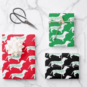 Fun Dashing Dachshund Wrapping Paper Sheet