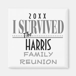 Fun Dated Family Reunion Souvenir Gift Magnet