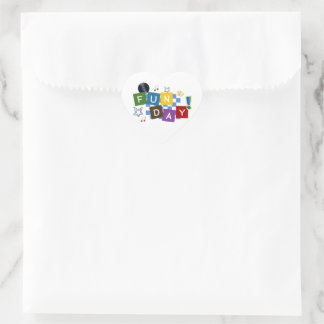 Fun day heart sticker