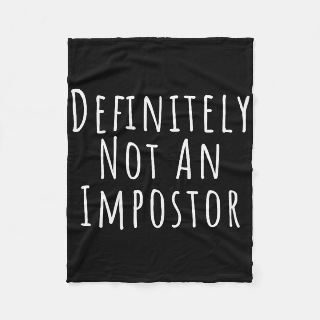 Fun Definitely Not An Impostor Easy Halloween Cost Fleece Blanket (Front)