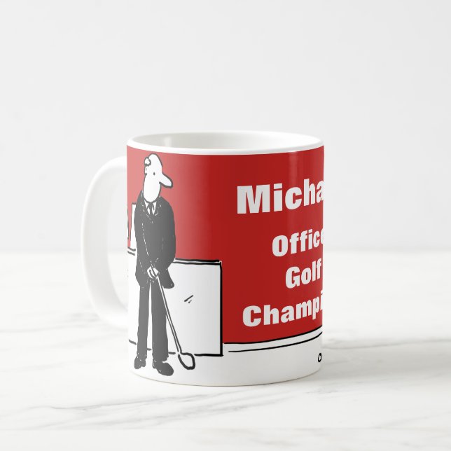 Fun Design for the Office Golf Lover Coffee Mug (Front Left)