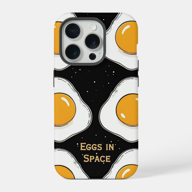 Fun design of eggs in space iPhone case (Back)