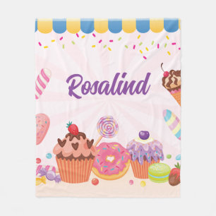 Fun Desserts and Candies Fleece Blanket