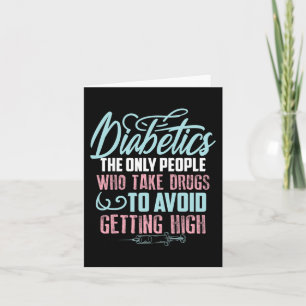 Fun Diabetes Awareness Gift  Cute Diabetic Boy Gir Card