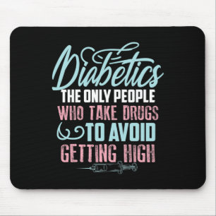 Fun Diabetes Awareness Gift Cute Diabetic Boy Gir Mouse Mat