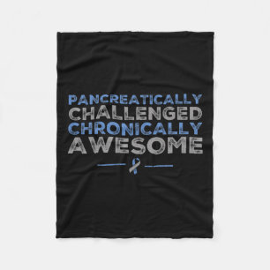 Fun Diabetes Awareness - T1d T2d Diabetic Pancreas Fleece Blanket