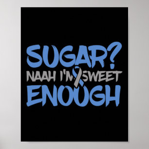 Fun Diabetes Awareness - T1d T2d Diabetic Pancreas Poster