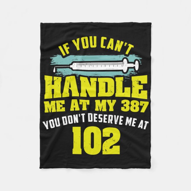 Fun Diabetic Quote If You Cant Handle Me Diabetes  Fleece Blanket (Front)