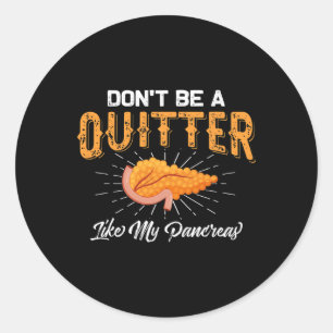 Fun Diabetic Type 1 Diabetes Awareness Support Gif Classic Round Sticker