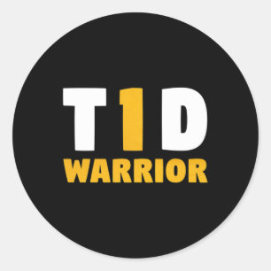 Fun Diabetic Type 1 Diabetes Awareness T1D Quote Classic Round Sticker