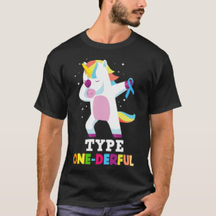 Fun Diabetic Type 1 Diabetes T1d Type One-derful U T-Shirt