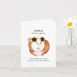 Fun Dictionary Guinea Pig Greetings Card
