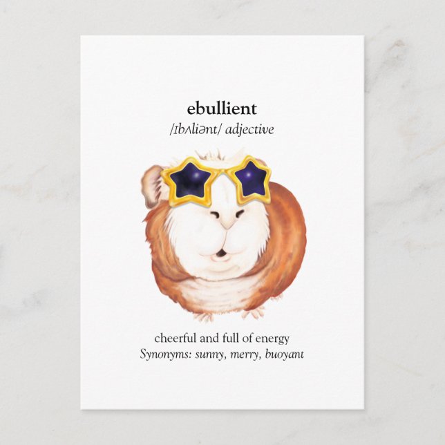 Fun Dictionary Guinea Pig Postcard (Front)