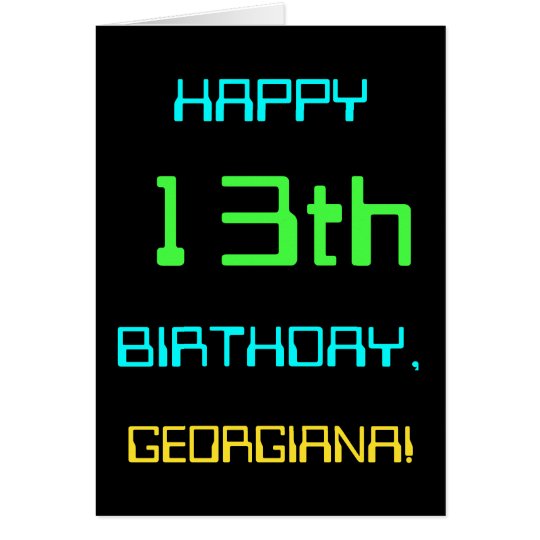 Fun Digital Computing Themed 13th Birthday Card