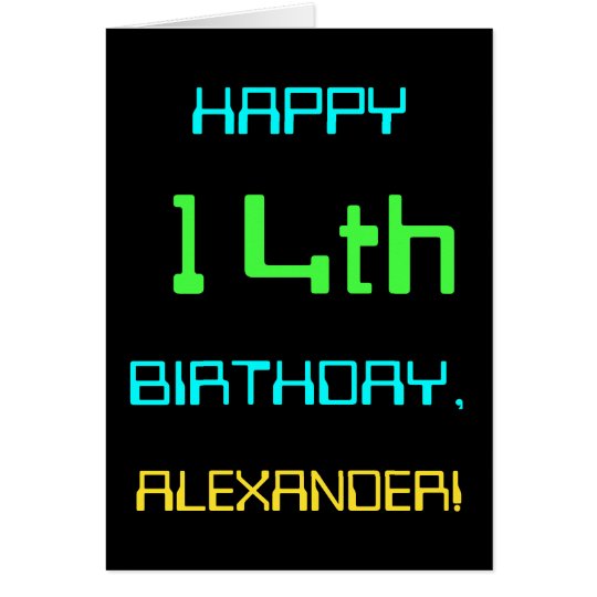 Fun Digital Computing Themed 14th Birthday Card