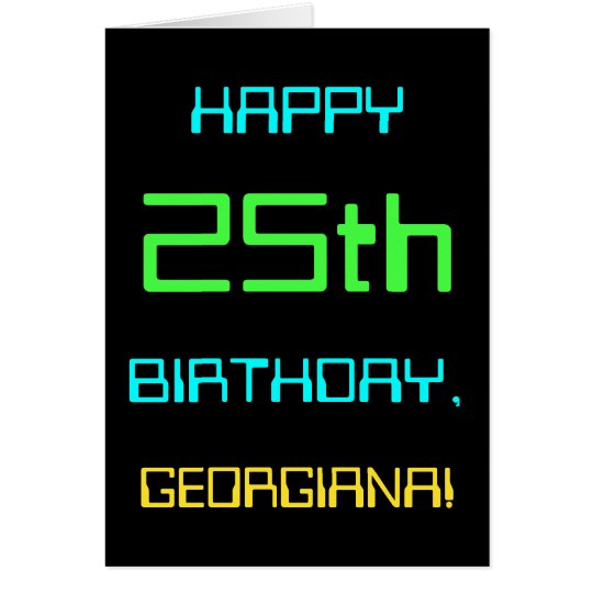 Fun Digital Computing Themed 25th Birthday Card
