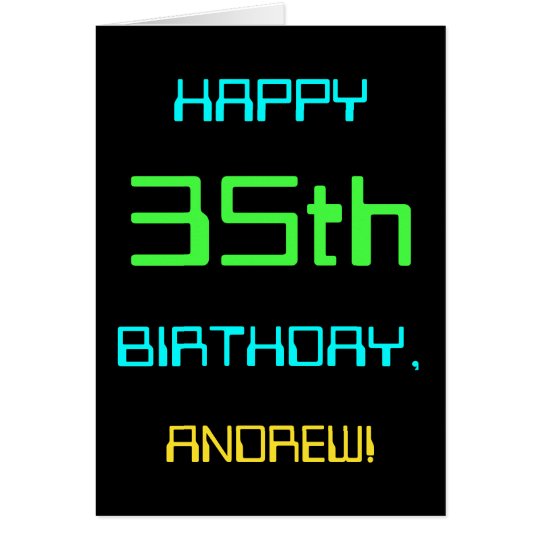 Fun Digital Computing Themed 35th Birthday Card