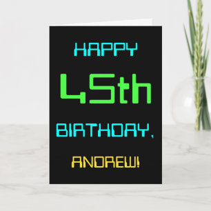 Fun Digital Computing Themed 45th Birthday Card