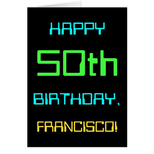 Fun Digital Computing Themed 50th Birthday (Front)
