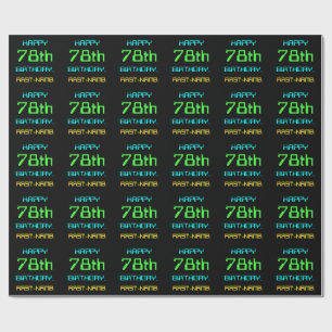 Fun Digital Computing Themed 78th Birthday Wrapping Paper
