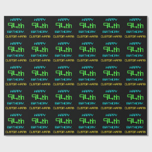 Fun Digital Computing Themed 94th Birthday Wrapping Paper