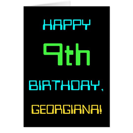 Fun Digital Computing Themed 9th Birthday Card