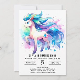  Fun Digital Horse Birthday Invitation