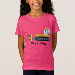 Fun DINO dinosaur tractor Farm School Birthday boy T-Shirt