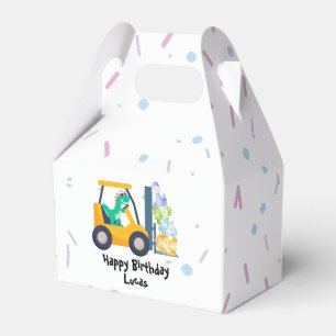 Fun dino tractor Truck Birthday School boy kids Favour Box