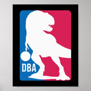 Fun Dinosaur Basketball Poster