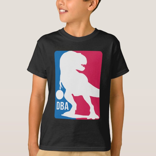 Fun Dinosaur Basketball  T-Shirt (Front)