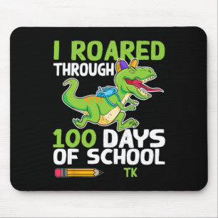 Fun Dinosaur I Roared Through 100 Days Of School T Mouse Mat