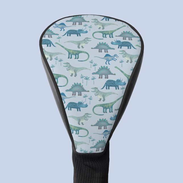 Fun Dinosaur Pattern Golf Head Cover (Blue dinosaur pattern golf head cover)