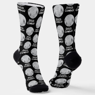 Fun Disco Ball Disco Cowboy Bachelor Socks