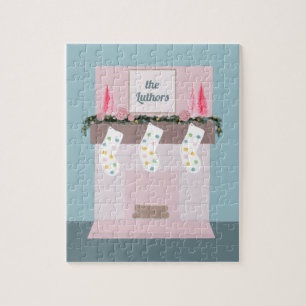 Fun Disco Pink Girls Custom Christmas  Jigsaw Puzzle