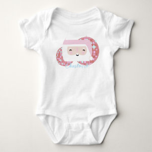 Fun Disco Santa Girls Pink Christmas Baby Bodysuit