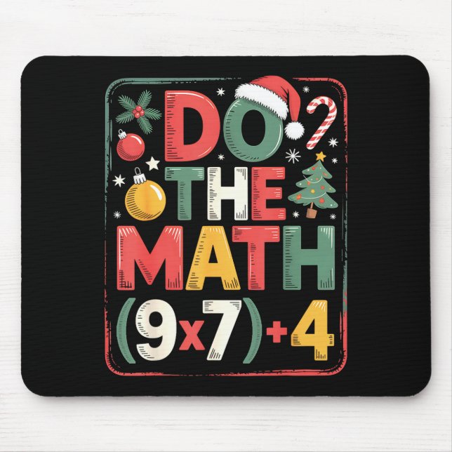 Fun Do The Math 67 Meme Six Seven Christmas Teache Mouse Mat (Front)