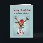 Fun Doctor Christmas Wishes Santa Claus Holiday Card<br><div class="desc">Fun Christmas  Santa for favourite Doctor    So have you been naughty or nice?  Well if you've been a Doctor  you make the Nice list</div>