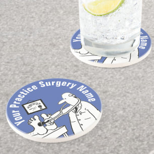 Fun Doctor with Stethoscope Coaster